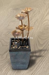 Напольный фонтан "Бронзовый цветок"