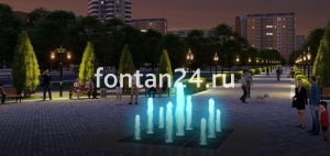 Уличный фонтан "Куб"  3x3 м